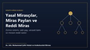 Yasal mirasçılar, miras payları, saklı pay ve reddi miras konulu Isparta miras hukuku avukatı görseli