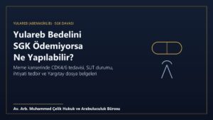 Yulareb abemasiklib meme kanseri ilacı bedelini SGK ödemiyorsa izlenecek hukuki yol, ihtiyati tedbir ve Yargıtay kararları